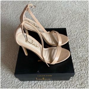 LuLus nude strap sandals heels